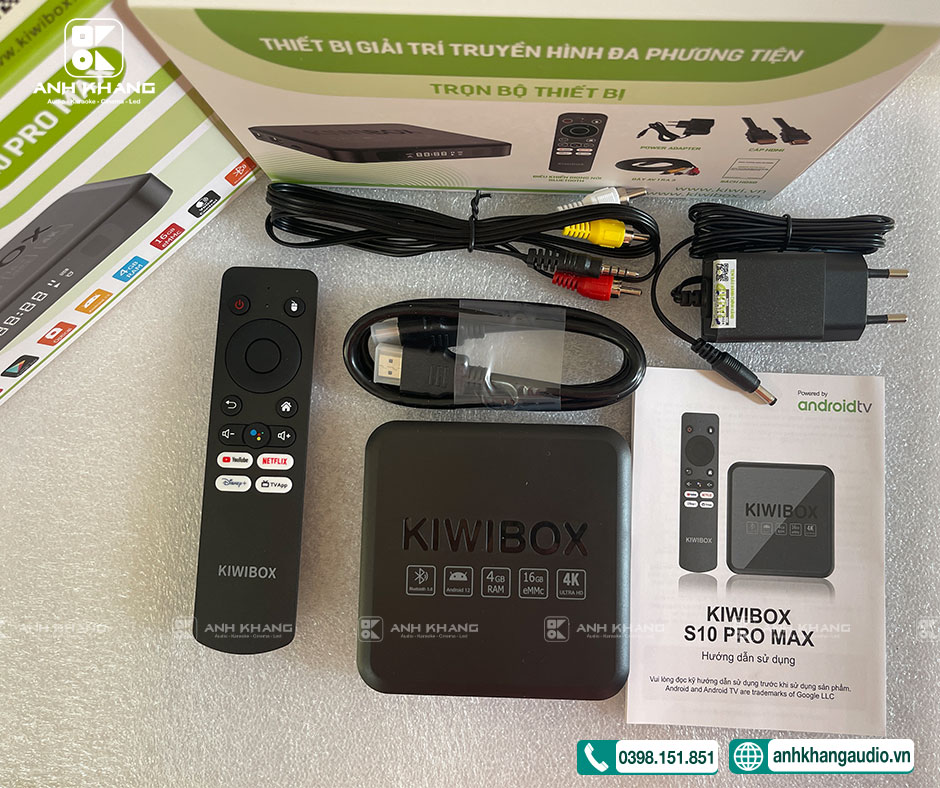 Bộ TV Android Box Kiwi S10 Pro Max