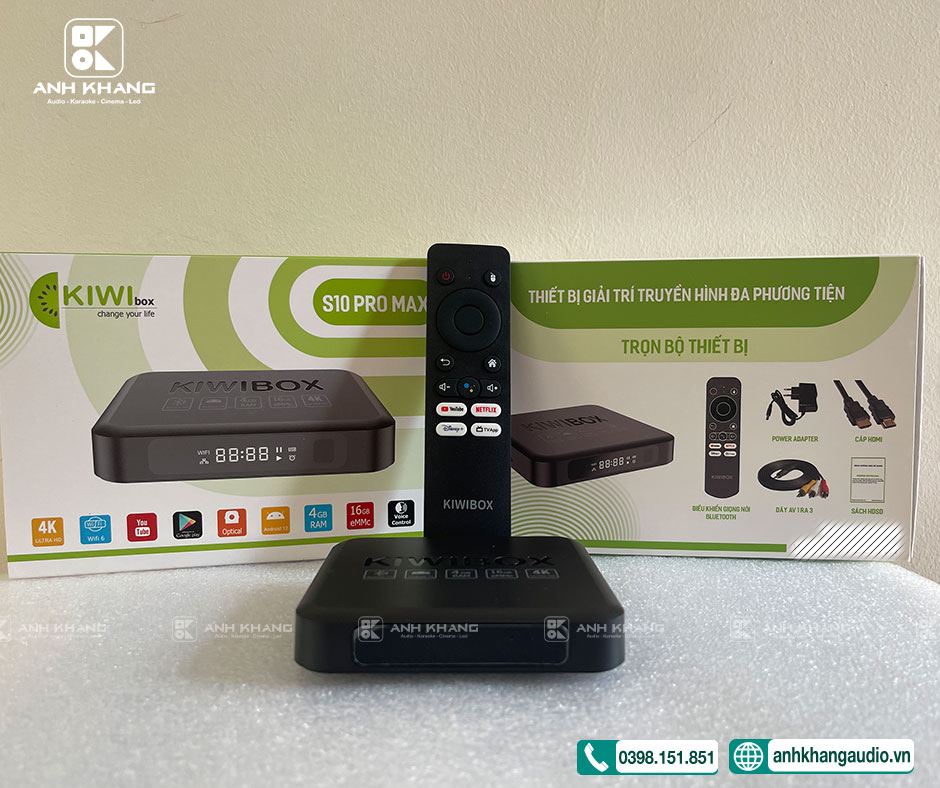 Bộ TV Android Box Kiwi S10 Pro Max