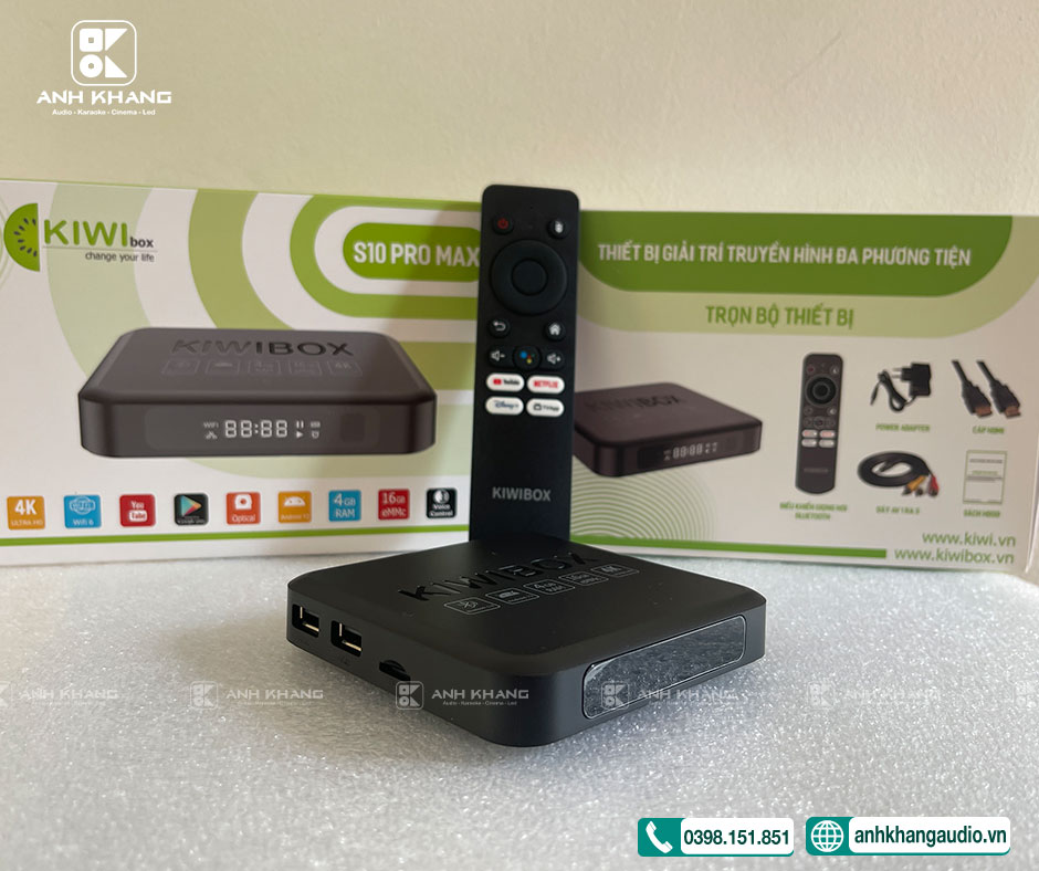 Bộ TV Android Box Kiwi S10 Pro Max