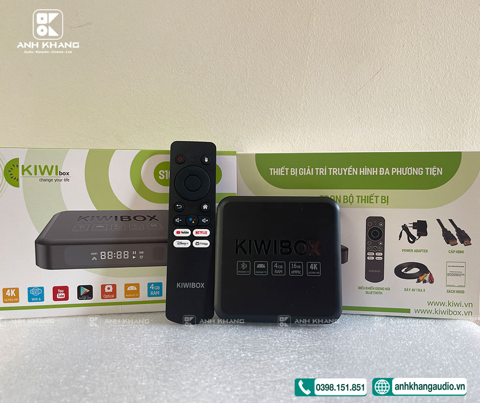 Bộ TV Android Box Kiwi S10 Pro Max