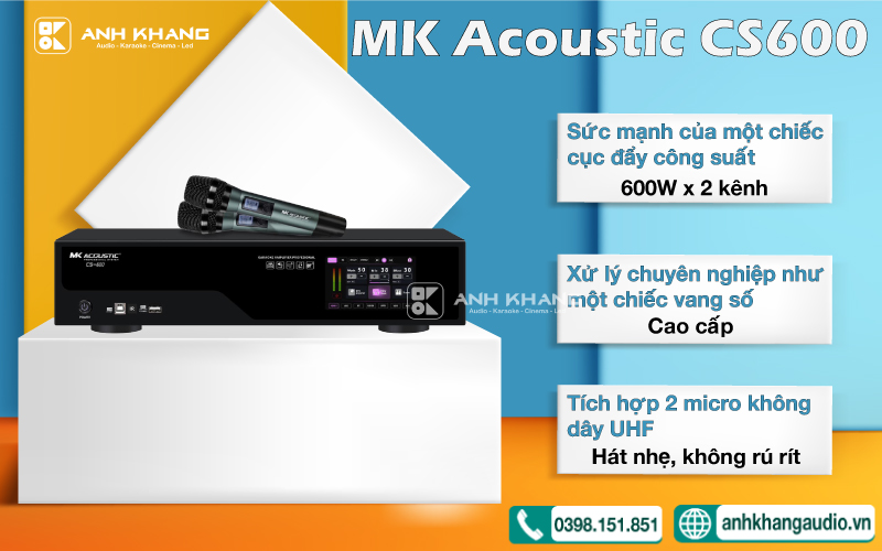 amply liền đẩy vang micro MK CS600