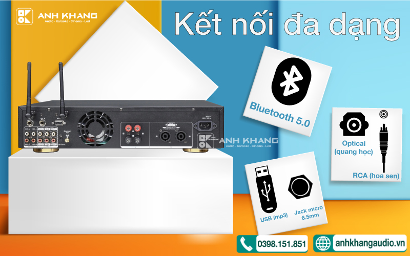 Kết nối Amply MK Acoustic CS600 đa dạng