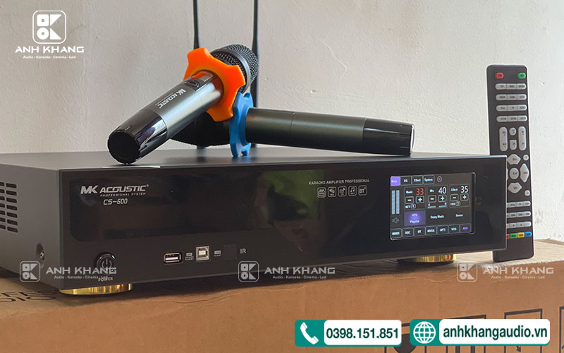 cục đẩy liền vang micro amply 3 in 1 MK CS600