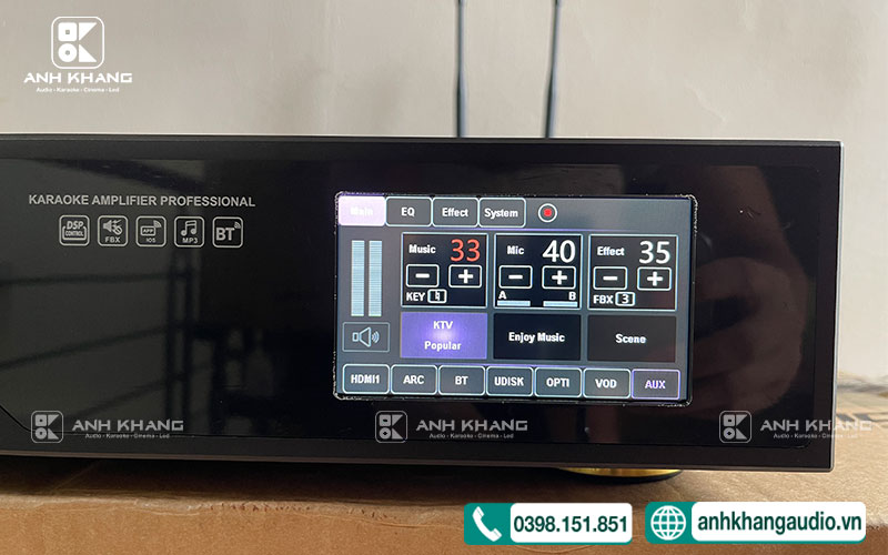 cục đẩy liền vang micro amply 3 in 1 MK CS600