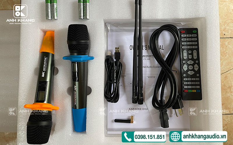 cục đẩy liền vang micro amply 3 in 1 MK CS600