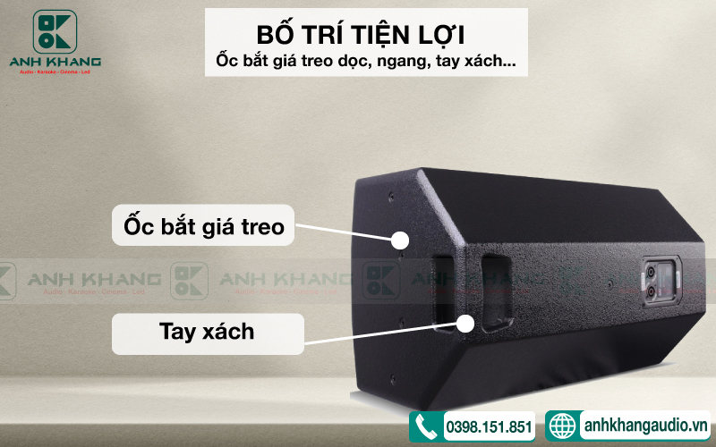 Loa MK Acoustic EU12 Max bố trí thuận tiện