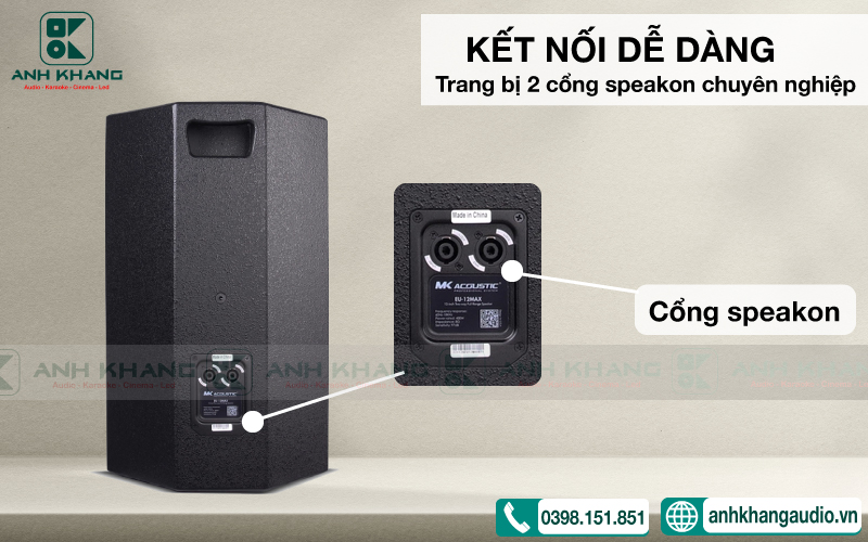 Cổng kết nối Loa MK Acoustic EU12 Max