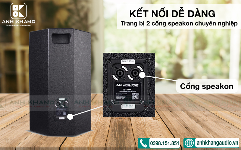 Cổng kết nối Loa MK Acoustic EU15 Max